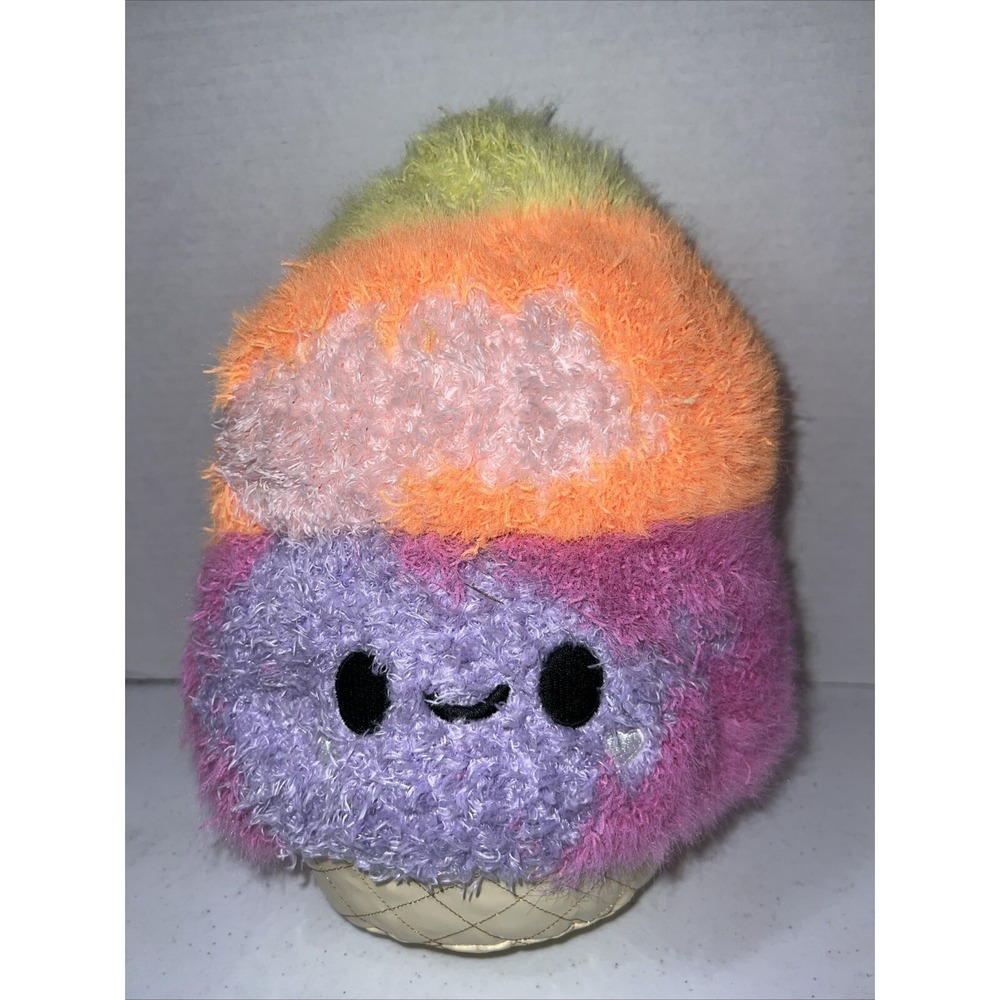 MGA Fluffie Stuffiez Ice Cream Cone Plush Multi-Color Shaggy Toy‎ 9.5 inch